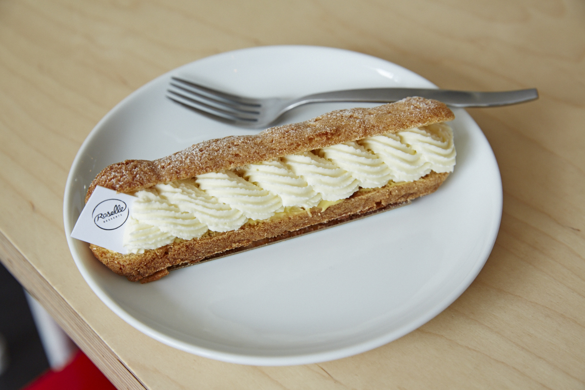 Banana Cream Pie Eclairs at Roselle Desserts