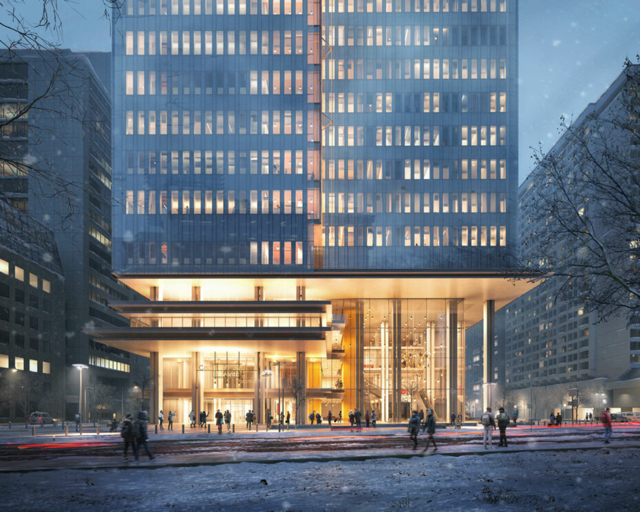 Renderings of the Toronto Courthouse designed by Renzo Piano