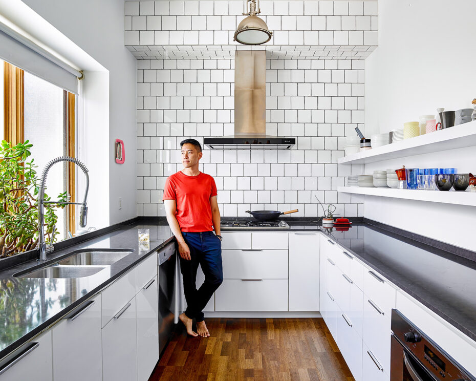 Abe Chan in his home
