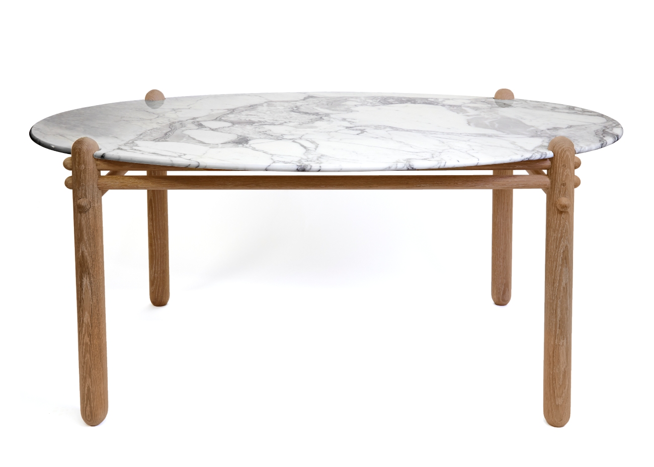 custom wood furniture makers - white oak Captain’s dining table by Nicholas Hamilton homes