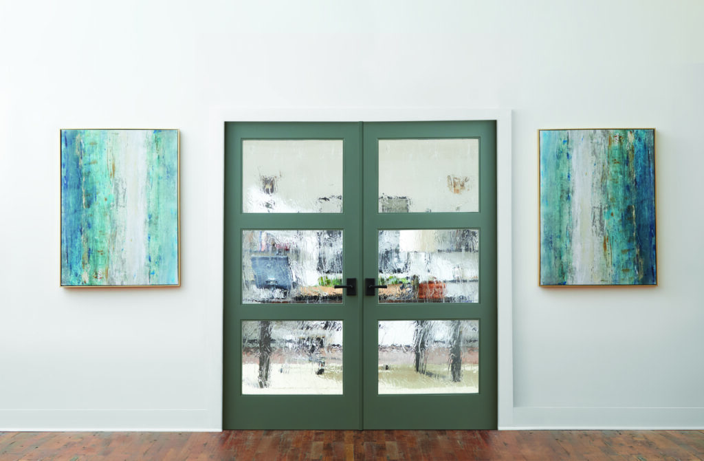 sleek, modern twist on French doors